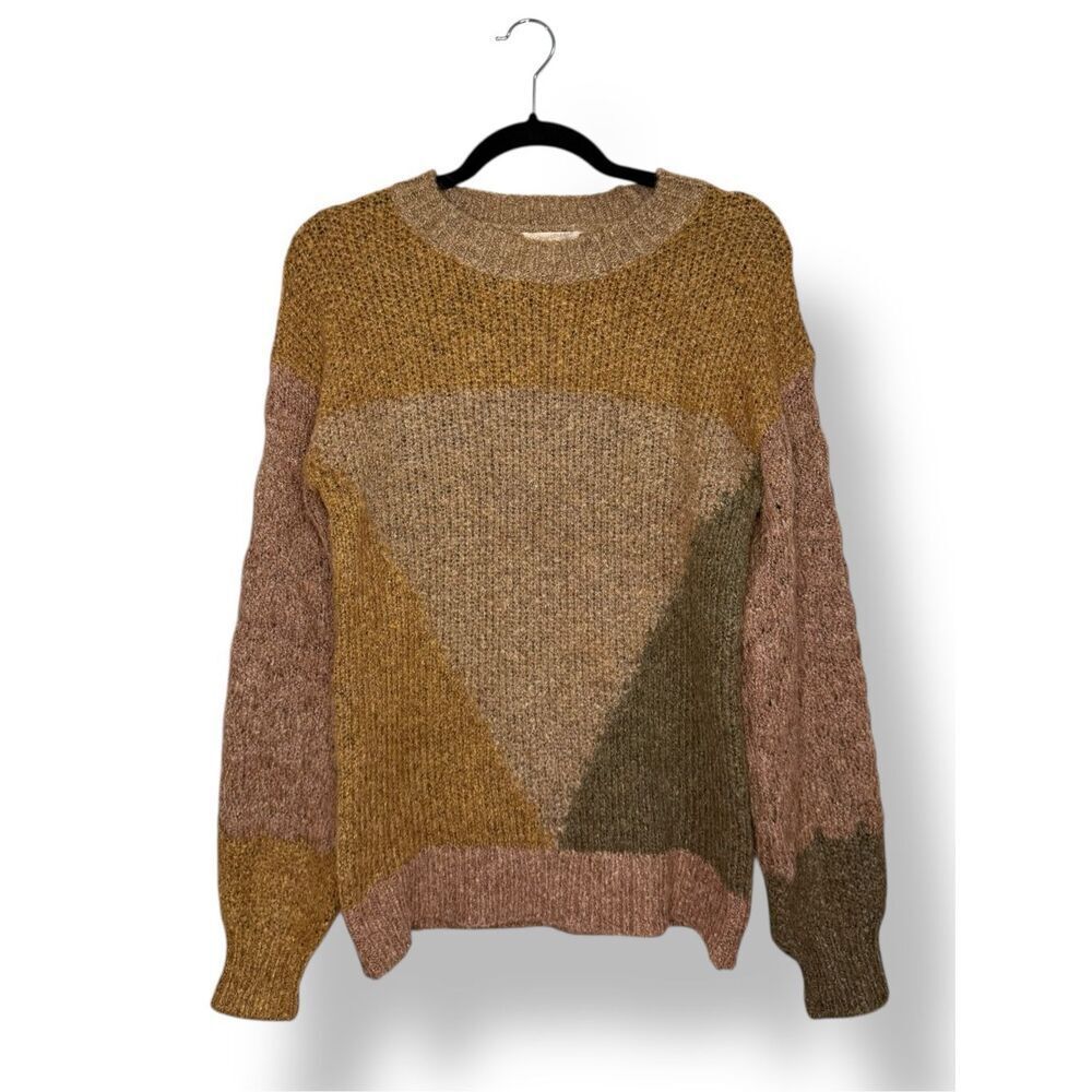 Mystree Women’s Small Colorblock‎ Crewneck Pullover Knit Sweater